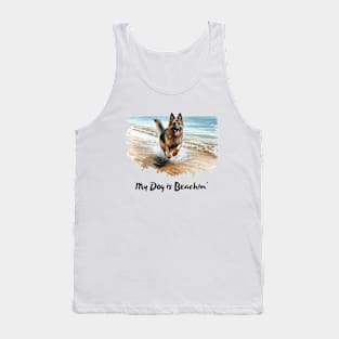 My Dog is Beachin' - German Shepherd Tank Top